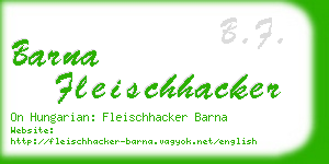 barna fleischhacker business card